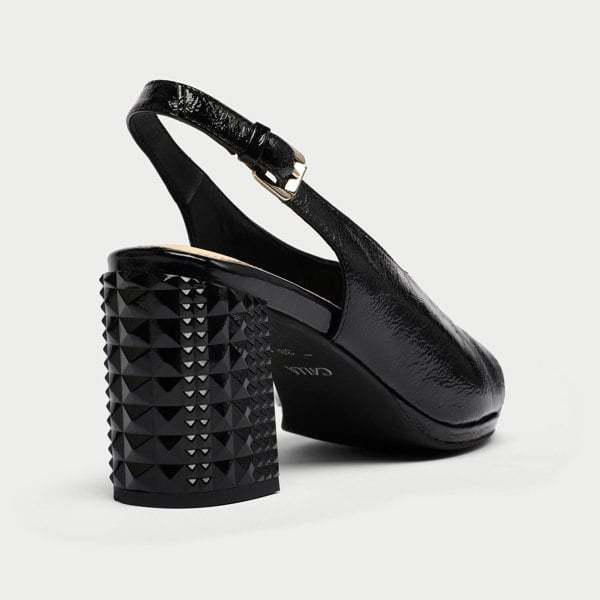 Calla Fern Shoes - Black Shine Leather