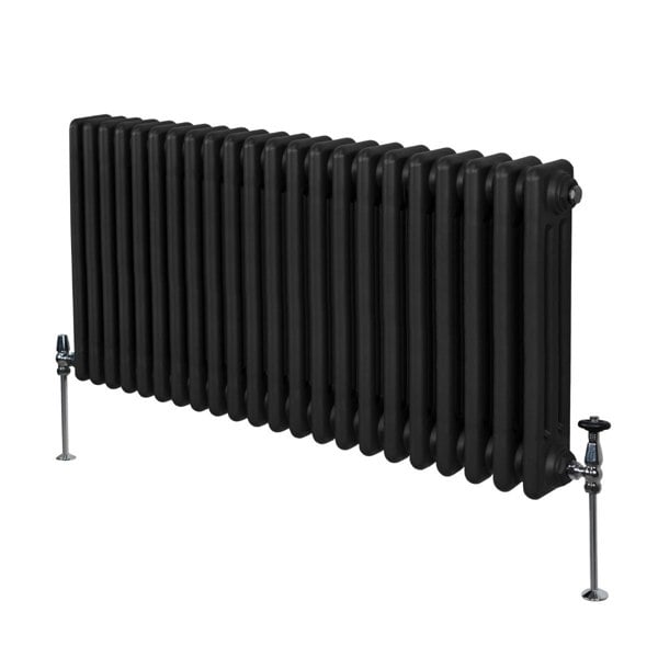 Monstershop Traditional 3 Column Radiator - 600 x 1012mm - Black