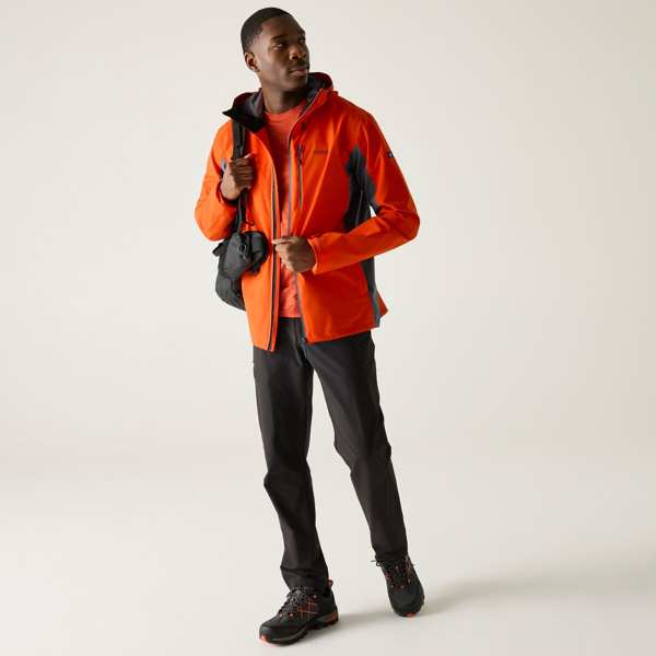 Regatta Mens Birchdale II Waterproof Jacket - Rusty Orange/Dark Storm