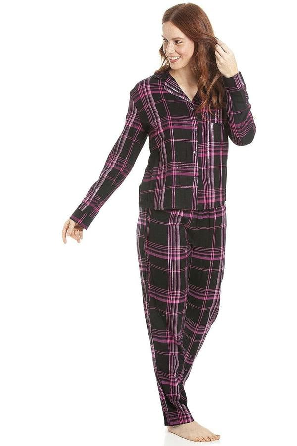 Womens Various Check Print Flannel Pyjama Sets