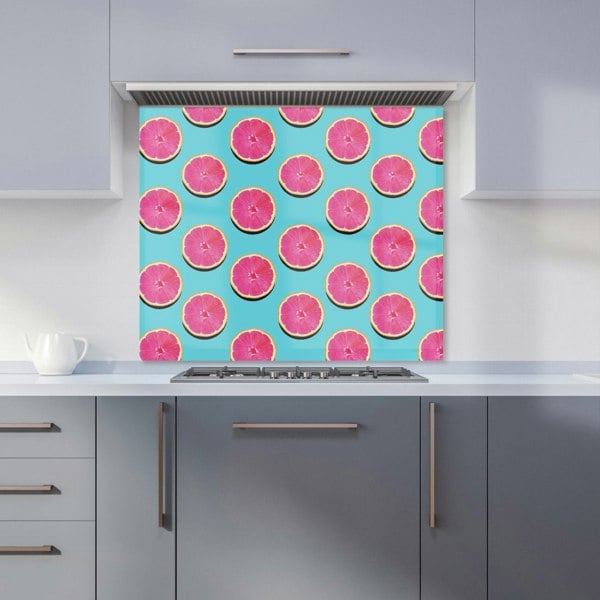 Warren Reed - Designer Fruity Pattern Of Pink Grapefruit Kitchen Splashback