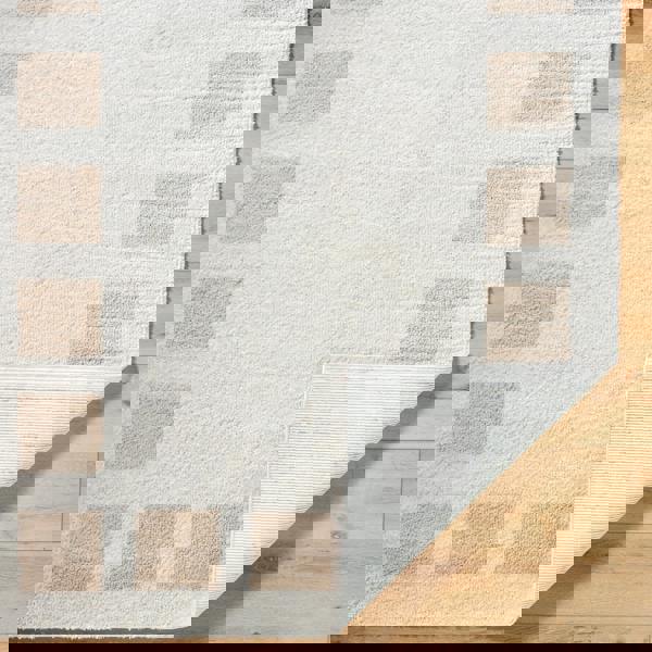 Livabliss Fossay Shag-Washable Beige Modern High Pile Rug