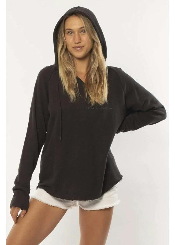 Sisstrevolution Swirl Ls Fleece Hoodie - Charcoal