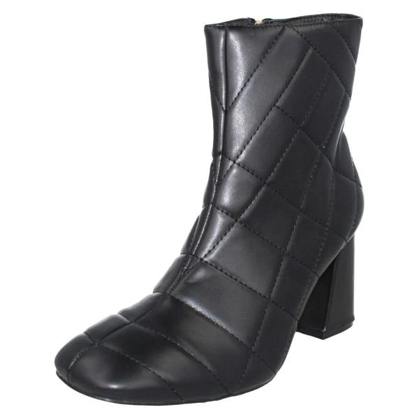 Spot On Ladies Spot On Block Heel Ankle Boots