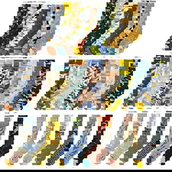 Anyfootwear 5 Pairs Warm Tulip Cartoon Socks Men Women