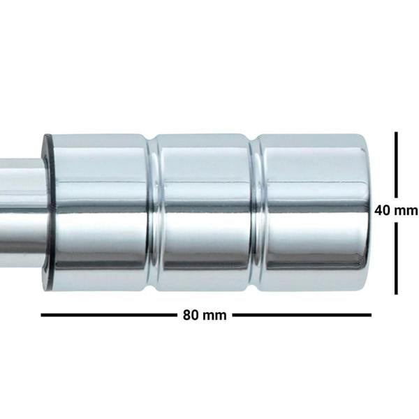 A.Unique Home Plain Barrel Extendable Curtain Pole (25/28mm) (Nickel,70cm - 120cm)
