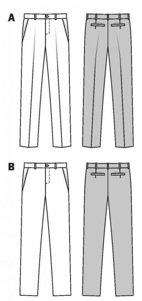 Burda Sewing Pattern 6933 Trousers For Men, 34 to 44 - Intermediate