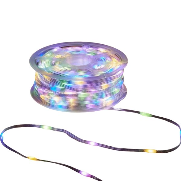 Samuel Alexander 37.5m Light up Christmas Two Tone String Lights with 500 Warm White & Multi-Coloured LEDs