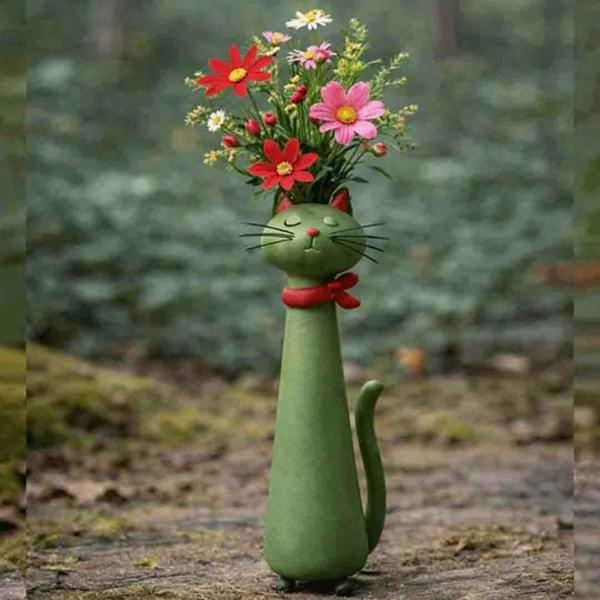 Leaper Cute Cat Dog Animal Shaped Decorative Flower Vase