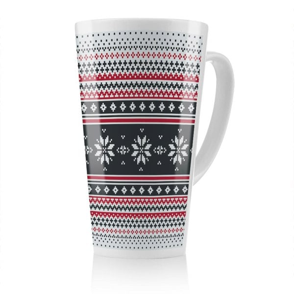 Benjamin Tate Design Abstract Christmas Dining Latte Mug