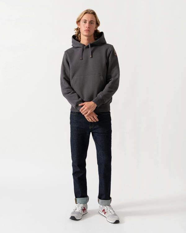 Man wearing the Parajumpers Everest Mens Hoodie - Phantom 736