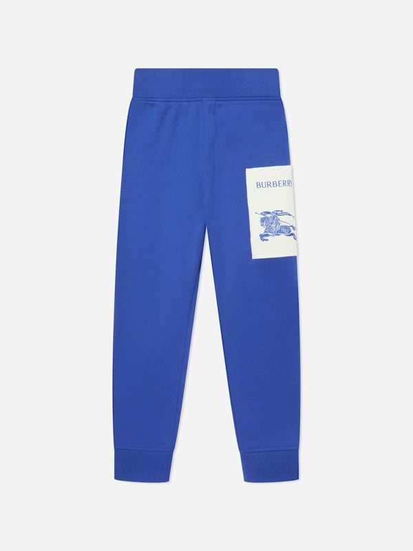 Burberry Kids Burberry Boys EKD Label Sidney Joggers in Blue
