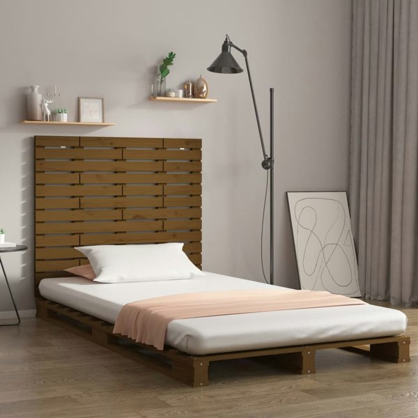 Berkfield Wall Headboard Honey Brown 96x3x91.5 cm Solid Wood Pine