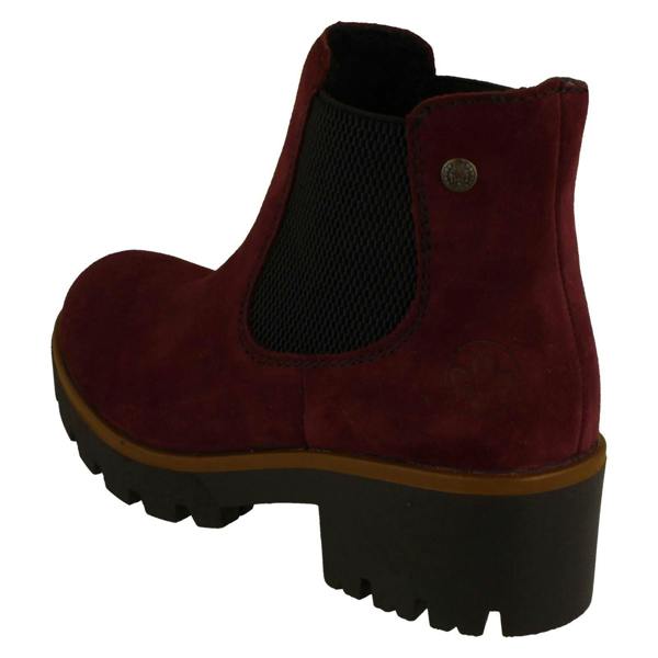 Rieker Ladies Rieker Chunky Gusset Detailed Heeled Ankle Boots 79265