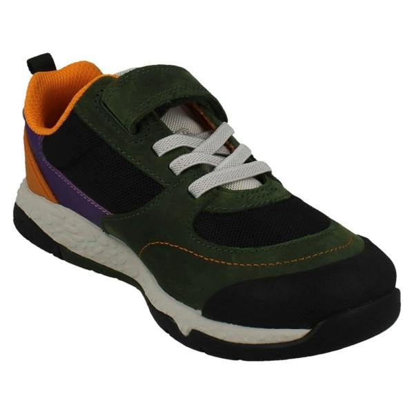 Clarks Childrens Clarks Casual Hook And Loop Fastening Trainers - Steggy Stride K