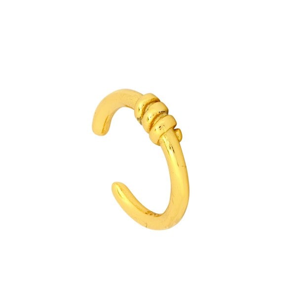 Gold Trip Knot Twist Ear Cuff