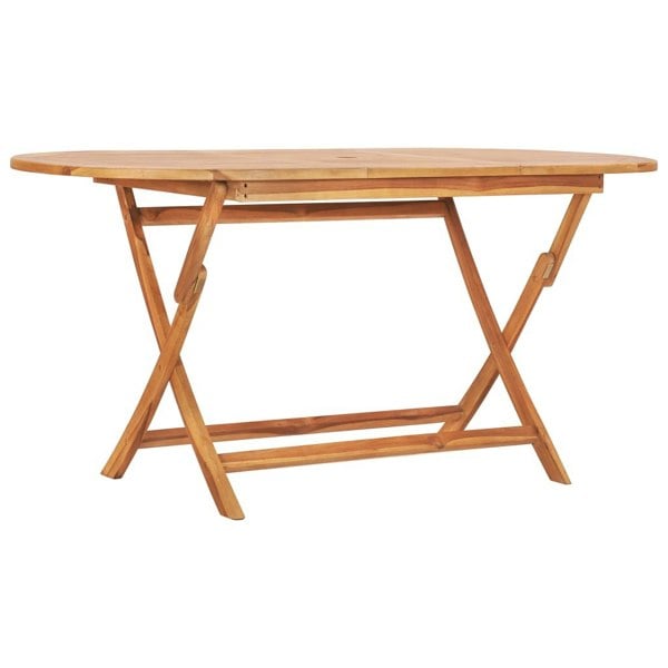Berkfield Folding Garden Table 160x80x75 cm Solid Teak Wood