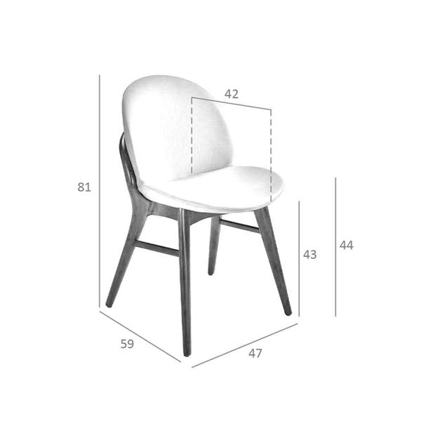 Angel Cerdá Dark Mink Leatherette Chair 4107
