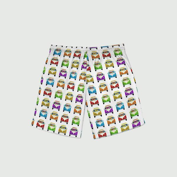 CAMPERVAN COTTON POPLIN PRINT BOXER SHORTS - Premium Men's Patterned Shirt by Claudio Lugli | Bold Design, Tailored Fit, Best Printed Shirts