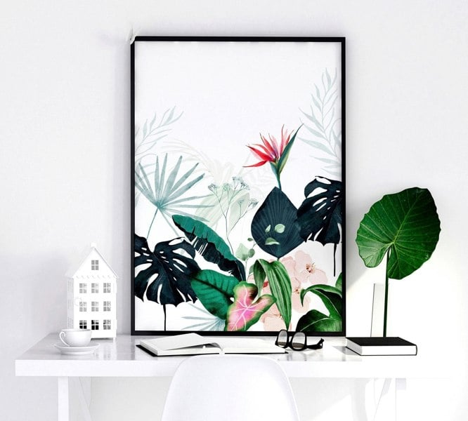 Artwork for offices | set of 3 Tropical wall art