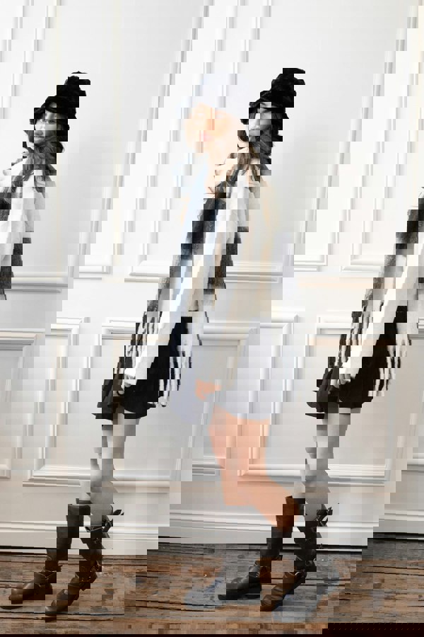 SVNX Soft Plush Black Bucket Hat