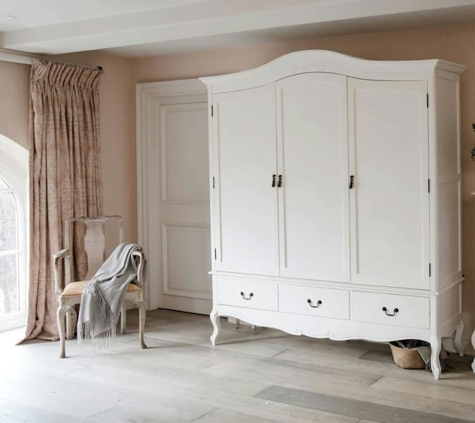 Statement Furniture Juliette Triple Wardrobe. French Style 3 Door Bedroom Storage
