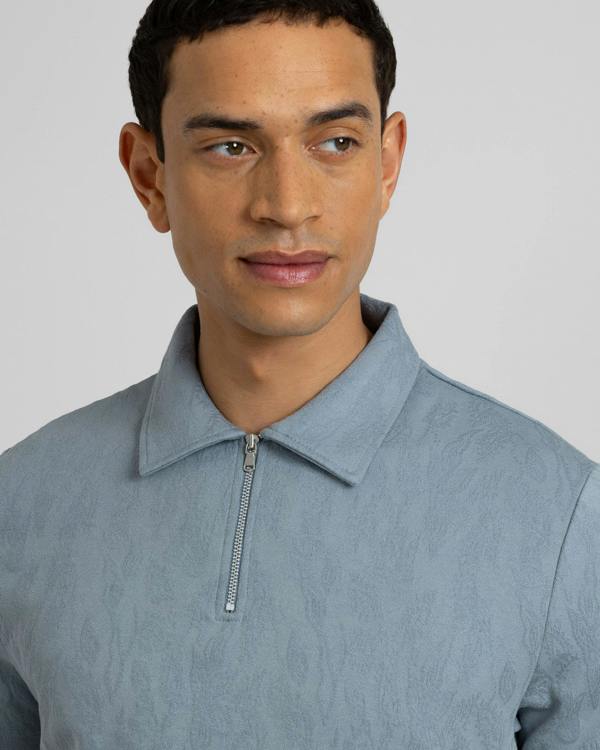 Steel & Jelly Norwood - Leaf Textured Polo Shirt