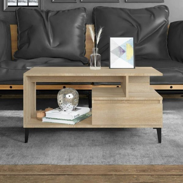 Berkfield Coffee Table Sonoma Oak 90x49x45 cm Engineered Wood