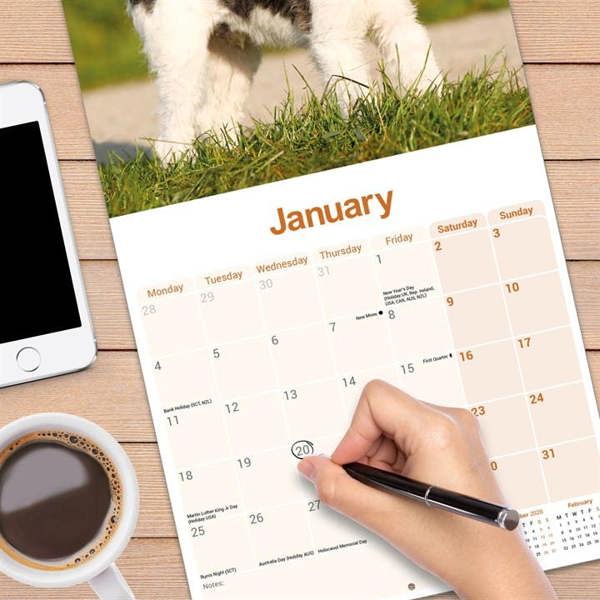 Wire Haired Fox Terrier Calendar 2027, Wall Calendars, Month To View, Dogs, Gift