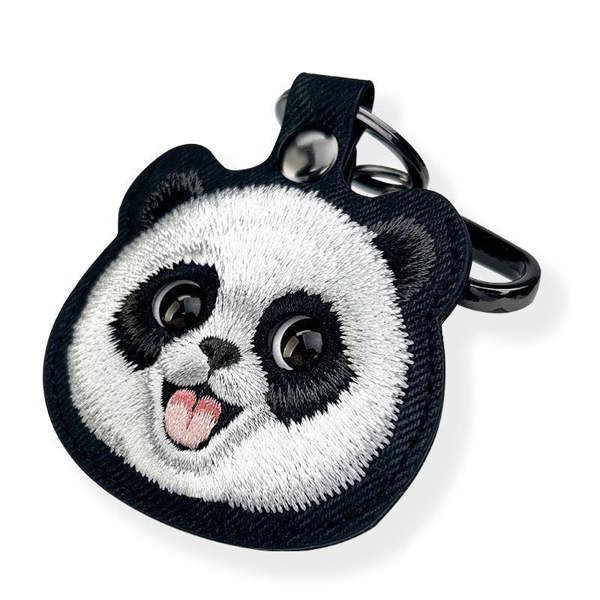 Nimmy Friends Nimmy Big Eye Cute Pet Travel Panda Face Airtag Keychain Black - N-XDY-YSK-06-A