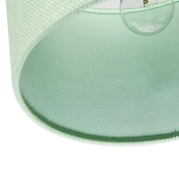 Designer Bobbled and Textured Linen Lamp Shade in Emerald Mint Green Image 5