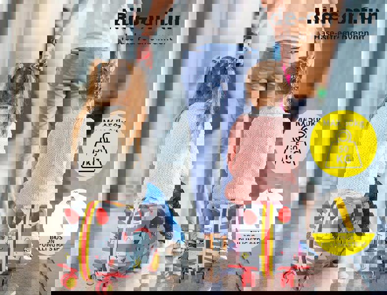 Dekko 17' ' Kids Luggage Ride On Suitcase on Wheel with Scooter for Travel Seat