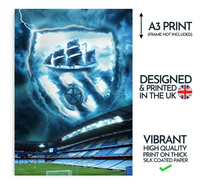 NotNiceThings Man City Magic Poster - Augmented Reality Art