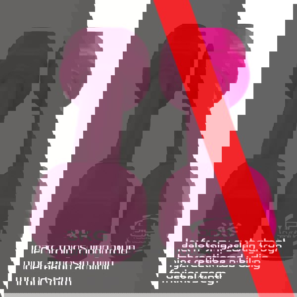 Body Revolution 2 x 3KG Neoprene dumbbells