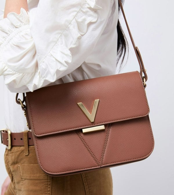 Votch Margot Vegan Bio-Based Bamboo Leather Crossbody - Brown