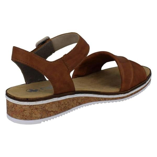 Rieker Ladies Rieker Strappy Crossover Wedge Sandals V3691