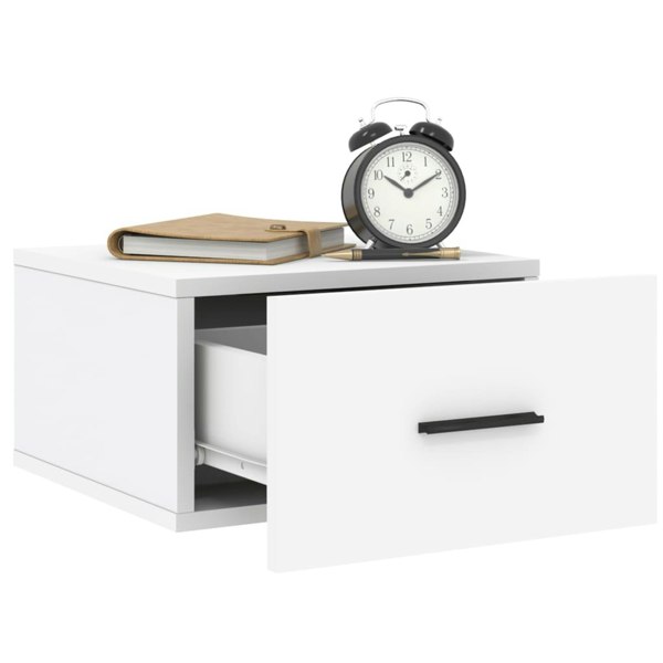 Berkfield Wall-mounted Bedside Cabinet White 35x35x20 cm