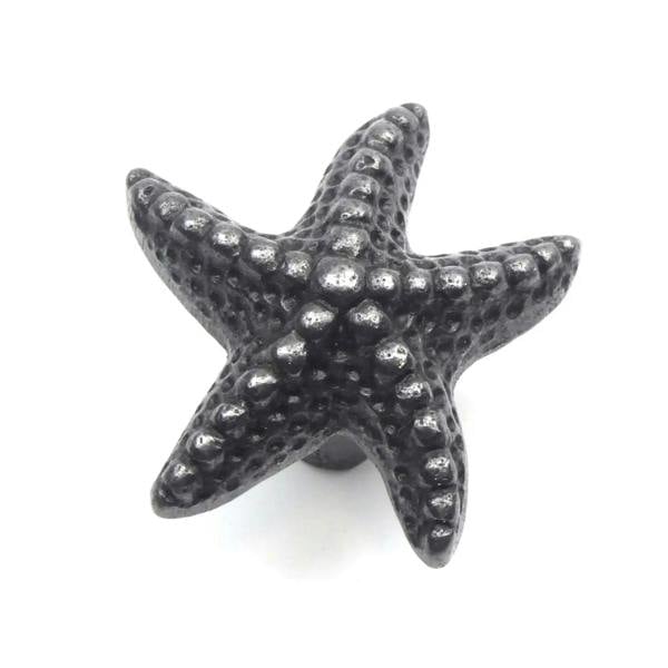 Small Cast Iron Starfish Cabinet Knob - Approx 45mm