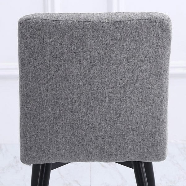 44 cm Height Set of 4 Tufted Modern Armless Dining Chairs with Metal Legs Dining Chairs Living and Home