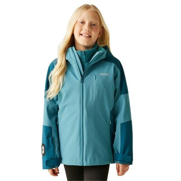 Regatta Girls Trekktain 3 in 1 Jacket - Moroccan Blue/Storm Blue