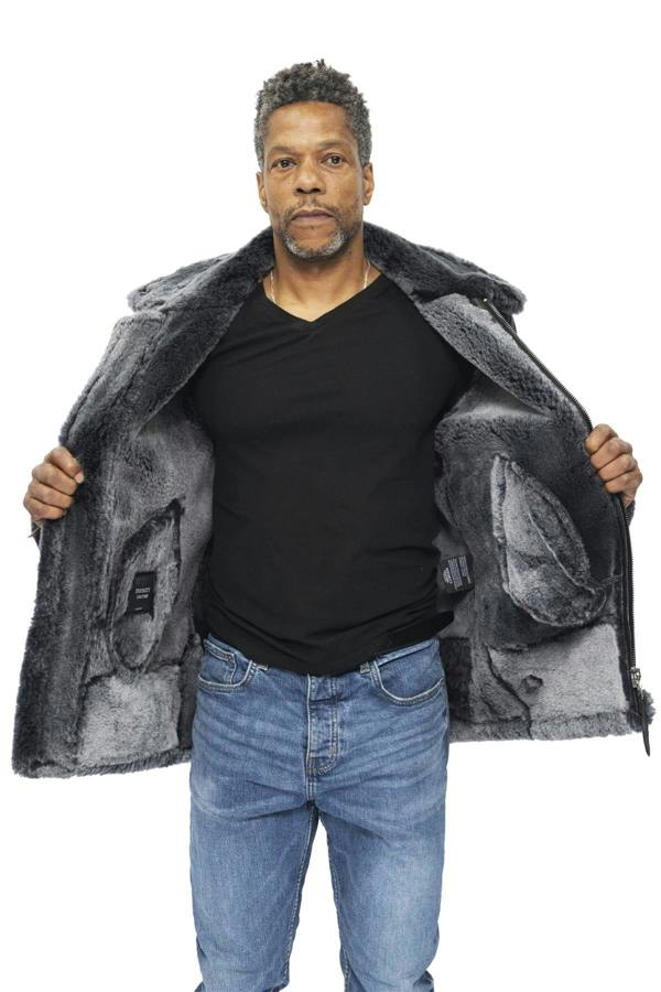 Infinity Leather Mens B3 Aviator Flying Sheepskin Jacket-Alhambra