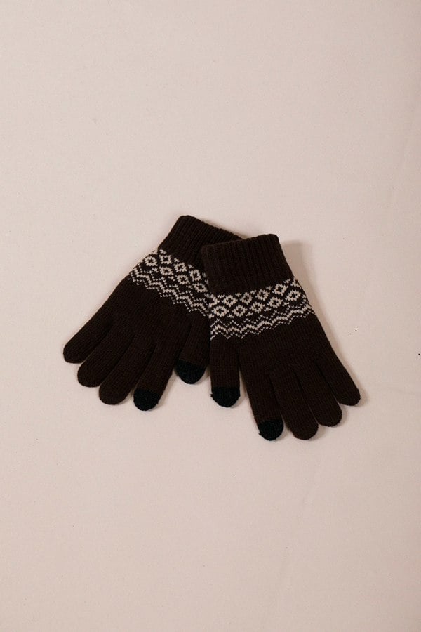 SVNX Christmas Gloves In Brown