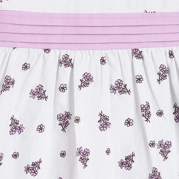 Mini Cuddles Baby Girls Printed Dress With Headband, White