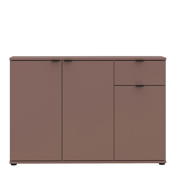 Furniture To Go Ganymede Wide 3 Door Cupboard with Drawer in Terracotta
