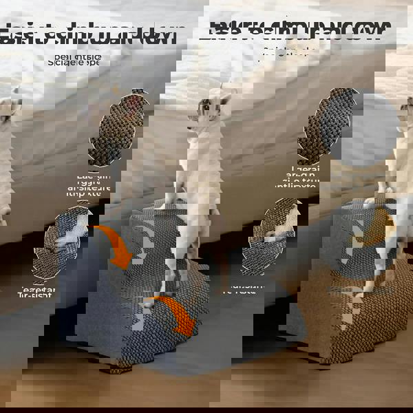 Skylos 2 Step Dog Ramp Pet Stairs for Small Dogs Bed Sofa Foam Non-Slip Washable