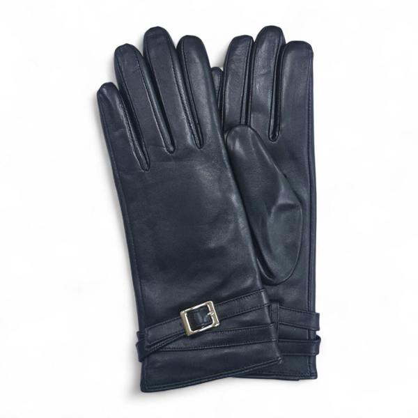 Infinity Leather Womens Italian Leather Winter Buckle Soft Wool Lining Gloves - L-GLV-601