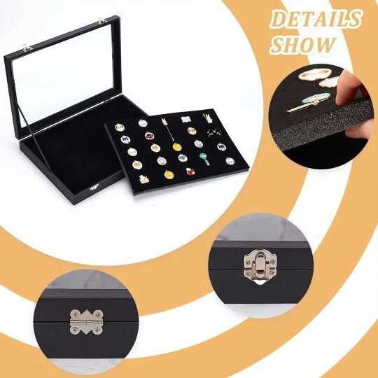 Havendro Display Case Shadow Box Badge Storage Display Storage