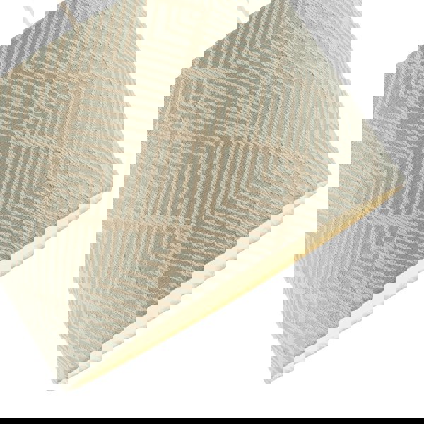 Duck Egg and Cream Geometric Designer Lamp Shade in Textured Jacquard Image 3