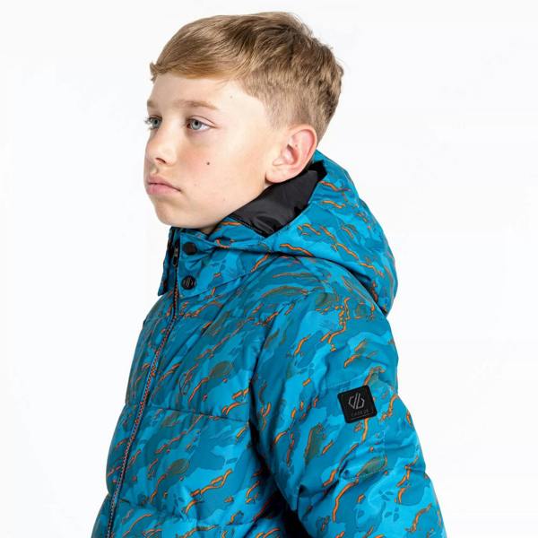 Dare 2B Boys All About Camo Ski Jacket - Fjord Blue - 