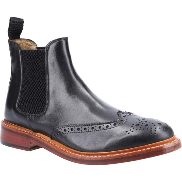 Cotswold Siddington Leather Goodyear Welt Men's Boots in Black